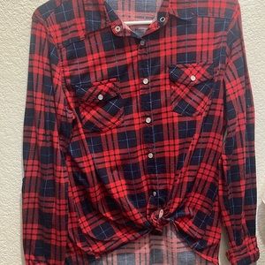 Kids Large, Red and Dark blue Passport Flannel